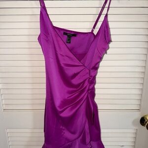 Forever 21 Women’s Fuchsia Satin Dress Size Small